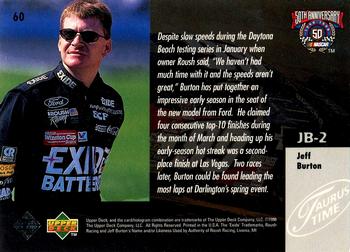 1998 Upper Deck Road to the Cup #60 Jeff Burton Back