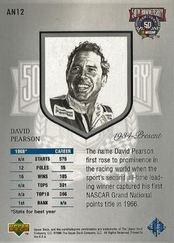 1998 Upper Deck Road to the Cup - 50th Anniversary #AN12 David Pearson Back