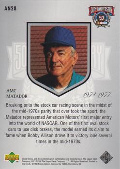 1998 Upper Deck Road to the Cup - 50th Anniversary #AN28 AMC Matador Back