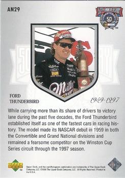 1998 Upper Deck Road to the Cup - 50th Anniversary #AN29 Ford Thunderbird Back