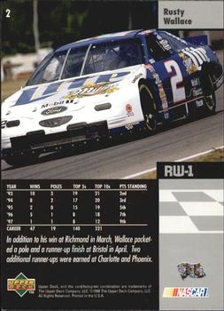 1998 Upper Deck Victory Circle #2 Rusty Wallace Back