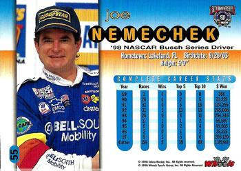 1998 Wheels #55 Joe Nemechek Back