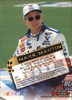 1998 Wheels High Gear #3 Mark Martin Back