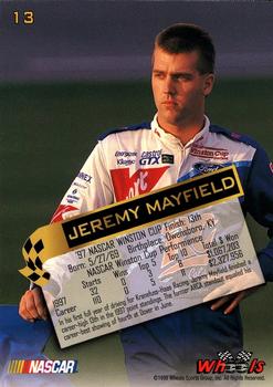 1998 Wheels High Gear #13 Jeremy Mayfield Back