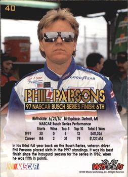 1998 Wheels High Gear #40 Phil Parsons Back
