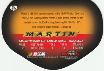 1998 Wheels High Gear - High Groove #HG 4 Mark Martin's Car Back