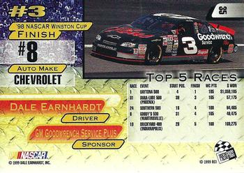 1999 Press Pass #35 Dale Earnhardt's Car Back