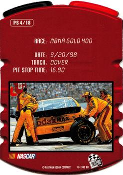 1999 Press Pass - Pit Stop #PS4 Bobby Hamilton's Car Back