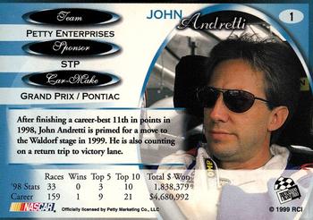 1999 Press Pass Premium #1 John Andretti Back