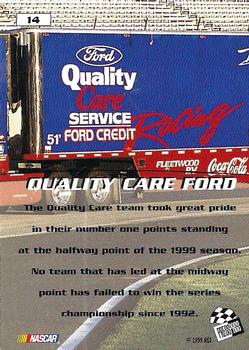 1999 Press Pass Stealth #14 Quality Care Ford Back