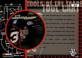 1999 Press Pass Stealth #53 Goodwrench Tool Cart Back