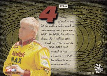 1999 Press Pass Stealth - Big Numbers #BN 9 Bobby Hamilton Back