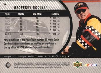 1999 Upper Deck Road to the Cup #36 Geoffrey Bodine Back