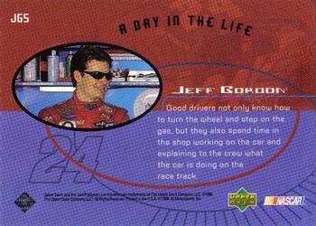 1999 Upper Deck Road to the Cup - A Day in the Life: Jeff Gordon #JG5 Jeff Gordon Back
