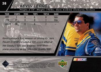 1999 Upper Deck Victory Circle #38 Kevin Lepage Back