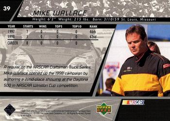 1999 Upper Deck Victory Circle #39 Mike Wallace Back