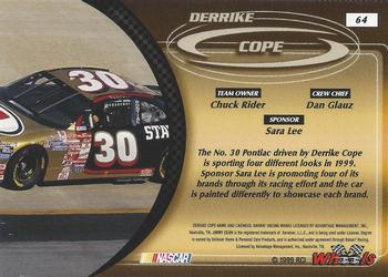 1999 Wheels #64 Derrike Cope's Car Back