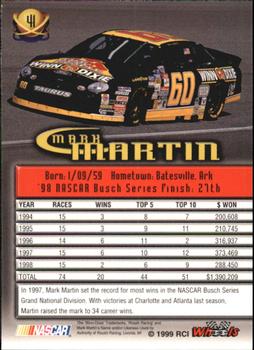 1999 Wheels High Gear #41 Mark Martin Back