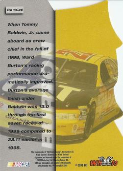 1999 Wheels - Runnin' N Gunnin' #RG14 Ward Burton Back