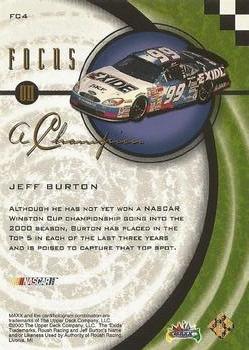 2000 Maxx - Focus on a Champion #FC4 Jeff Burton Back
