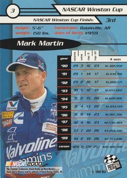 2000 Press Pass #3 Mark Martin Back