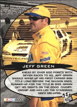 2000 Press Pass Optima #34 Jeff Green Back