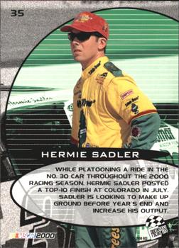 2000 Press Pass Optima #35 Hermie Sadler Back