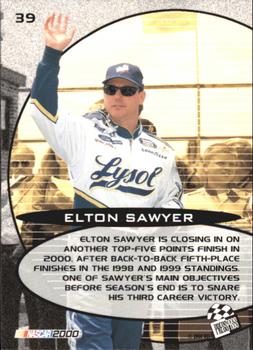 2000 Press Pass Optima #39 Elton Sawyer Back