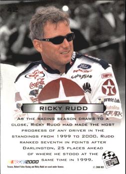 2000 Press Pass Optima #42 Ricky Rudd Back