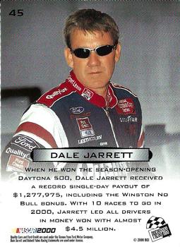 2000 Press Pass Optima #45 Dale Jarrett Back