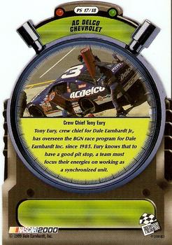 2000 Press Pass - Pit Stop #PS 17 Dale Earnhardt Jr.'s Car Back