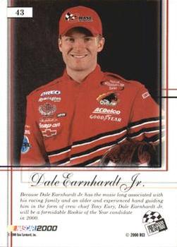 2000 Press Pass Premium #43 Dale Earnhardt Jr. Back