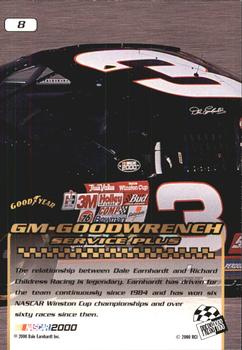 2000 Press Pass Stealth #8 #3 GM Goodwrench Service Plus Back