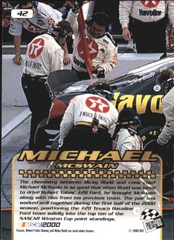 2000 Press Pass Stealth #42 Mike McSwain Back