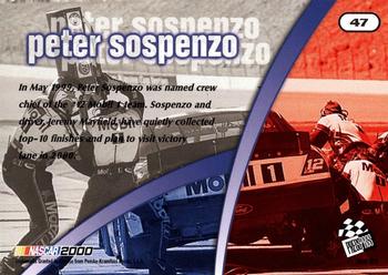 2000 Press Pass Trackside #47 Peter Sospenzo Back