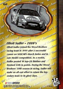 2000 Press Pass Trackside #62 Elliott Sadler Back