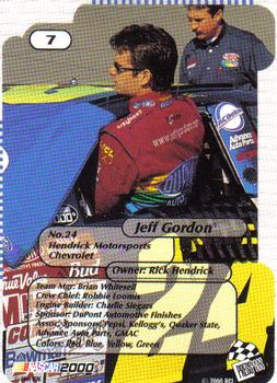 2000 Press Pass Trackside #7 Jeff Gordon Back