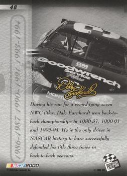 2000 Press Pass VIP #48 Dale Earnhardt's Car Back