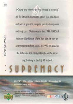 2000 SP Authentic #85 Tony Stewart Back