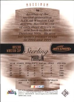 2000 Maxximum #16 Sterling Marlin Back