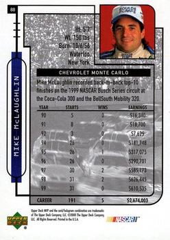 2000 Upper Deck MVP #88 Mike McLaughlin's Car Back