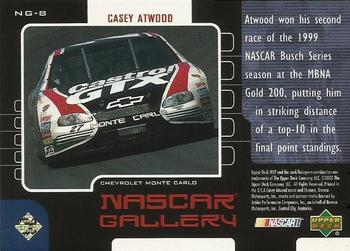 2000 Upper Deck MVP - NASCAR Gallery #NG-8 Casey Atwood Back