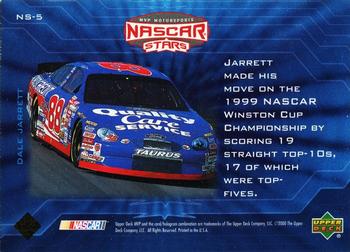 2000 Upper Deck MVP - NASCAR Stars #NS-5 Dale Jarrett Back