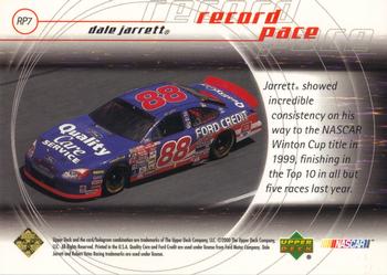 2000 Upper Deck Racing - Record Pace #RP7 Dale Jarrett Back