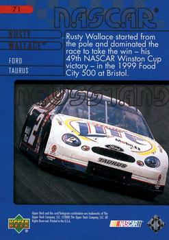 2000 Upper Deck Victory Circle #71 Rusty Wallace Back
