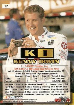 2000 Wheels High Gear #17 Kenny Irwin Back