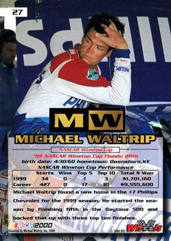 2000 Wheels High Gear #27 Michael Waltrip Back