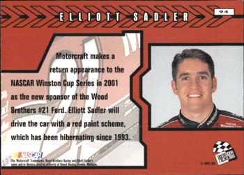 2001 Press Pass #94 Elliott Sadler Back
