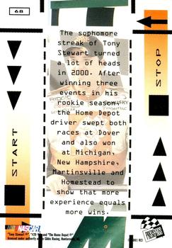 2001 Press Pass #68 Tony Stewart Back