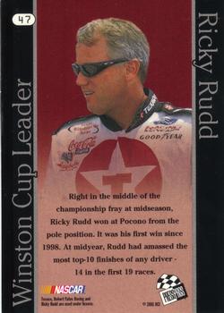 2001 Press Pass Optima #47 Ricky Rudd Back